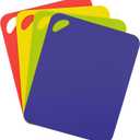 Dexas Heavy Duty Grippmat Flexible Cutting Board Set of Four, 11.5 x 7.5 inches, Blue, Green, Grey and Red