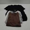 Huukeay 4 Pack Women's Maternity Shirts, Crew Neck Maternity Top Short Sleeve Casual Cotton Tee Side Ruched Pregnancy Clothes (X-Large, Black, White, Light Gray, Coffee)