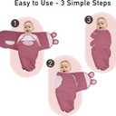 GLLQUEN BABY Girl Swaddles 0-3 Months - 3 Pack Baby Swaddles Sack for Newborn, Infant Sleep Sack, Easy Swaddling Wrap, Soft Color Gradient, Nursery Swaddle Blankets Essentials