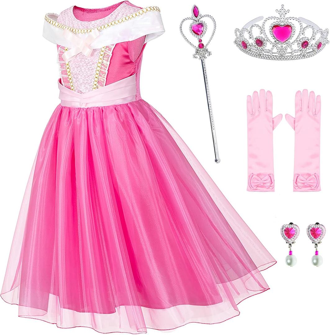 Princess Costume Girls Birthday Party Dress Up With Accessories (10-11 Years, Style2)