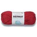 Bernat Handicrafter Cotton Solids Yarn, 1.75 oz, Gauge 4 Medium, 100% Cotton, Country Red