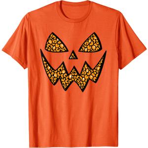 Halloween Jack O Lantern Pumpkin Face Men Women Kids T-Shirt