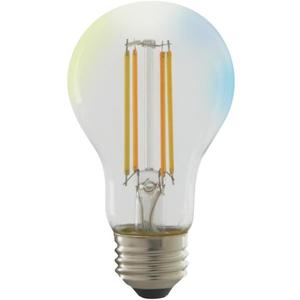 Satco S11250 Starfish Tunable White WiFi Smart LED Light Bulb, Works with Siri, Alexa, Google Assistant, SmartThings, Clear, A19, 1 Pack