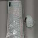 Wireless Keyboard and Mouse Combo, Full-Sized Wireless Keyboard and Adjustable DPI Mouse, 2.4GHz USB Receiver, Keyboard and Mouse for PC, Windows, Desktop, Laptop (Mint Green and White)