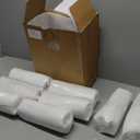 Qinyoung White Ceramic Bud Vase Set of 8, 8'' Small White Flower Vase for Centerpieces Floral Decor for Wedding Party Dining Table Home Decoration(Trendy)