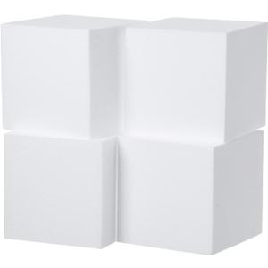 Crafare 4 Pack Craft Foam Blocks 6x6x6inch Polystyrene Brick Square for Arts School Projects Sculptures Floral Arrangements Modeling and Centerpieces