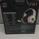 Ozeino Gaming Headset for PC, Ps4, Ps5, Xbox Headset with 7.1 Surround Sound Gaming Headphones with Noise Canceling Mic, LED Light Over Ear Headphones for Switch, Xbox Series X/S, Laptop, Mobile White