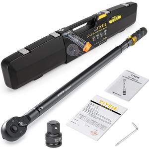 YIYEIE 3/4″ Drive Click Torque Wrench Set 3PCS, 100-700 FT-LB/136-949 Nm