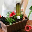 SiliFine 6 Sets Plant Watering Devices Include Terracotta Self Watering Spikes and 26 oz Plastic Bottles, Slow Release Vacation Insert Automatic Plant Waterer Device (Green and Mixed Color)