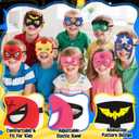KUBUSFLY Superhero Capes for Kids, 8 Pack Halloween Costumes with Capes Masks Dress Up Set for Cosplay Party Birthday Halloween Christmas Gifts Toys for Boys Girls Kids Toddler 3+