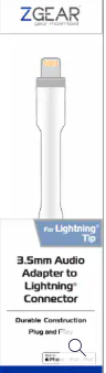ZGear 3.5mm Audio Adapter to Lightning Connector