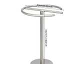 Hand Towel Holder Stand, 13 Inch Towel Rack for Bathroom Vanity Kitchen Countertop Free-Standing Stainless Steel Towel Rings (Brushed Silver)