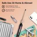 1/2 Inch Curling Iron for Short Hair, Half Inch Skinny Curling Wand for Pixie Cuts & Bangs, Ceramic Thin Hair Curler with Small Barrel for Tight Ringlets, Travel Dual Voltage (360F-480F)