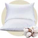 CoolShields Premium 100% Cotton Waterproof Pillow Protectors with Zipper, Breathable & Noiseless, Hypoallergenic Soft Skin-Friendly Surface for All-Night Comfort, King Size - 20x36 (2 Pack)