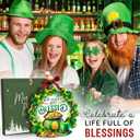 4 x St Patricks Day Decorations - Irish Shamrock Ornaments for Tree - St Patricks Day Gifts for Women Men, Coworkers, Family, Friends, Green Four Leaf Clover Hanging Ornament, Saint Patrick's Party Favor