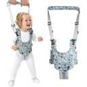 IULONEE Baby Walker, Handheld Kids Toddler Walking Harness Helper Assistant Protective Belt Child Activity Walker Adjustable Standing Up Walking Learning Helper for Toddler 7-24 Month (Blue & Grey)