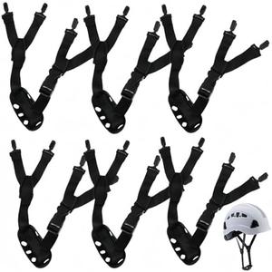 10Pcs Hard Hat Chin Strap Helmet Strap Universal Helmet Liner Chin Protector Strap with Adjustment, for Construction Worker Hat Replacement ，Black