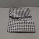 WARMDERN Buffalo Plaid Pillow Shams Checkered Pillowcase Gingham Pillow Covers Queen Standard Pillow Cases Soft Microfiber Pillow Cases Set of 2 Retro Farmhouse Pillowcase (White, Dark Grey, 20"x26") (26" x 20" (Pack of 2))