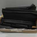 LANTEFUL 3 Tier Shoe Rack for Closet, Shoe Organizer with 5 Hooks, Long Shoe Shelf Storage for Sneaker and Boot Stackable Free Standing Shoe Rack for Entryway, Garage, Small Spaces, Dorm (Black)