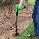 Auger Drill Bit for Planting - 4"X24" Heavy-Duty Auger Post Hole Digger for Fence- 1/2" Hex Drive Drill