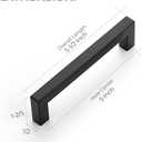 Ravinte 30 Pack 5 Inch Kitchen Square Cabinet Handles Matte Black Pulls Drawer Hardware for Cabinets Cupboard