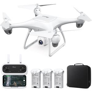 Potensic 4K Drone with Camera for Adults [Sony 12MP UHD Lens] GPS Stable Hovering for Beginners, Less Than 250g, 984ft 5G WiFi Transmission, FPV Aerial Photography, 3 Batteries, Backpack