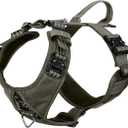 ICEFANG Dog Strap Harness with 4 x Metal Buckles,for Large Sized Dog,K9 Vest,Y-Shape Chest,Adjustable Pet Harness,No-Pull Front Leash Clip (Large (Pack of 1), Green)