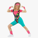 Morph 80s Workout Outfit for Women 90s Retro Workout Outfits 80 s Aerobics Outfit Halloween Costume for Womens, Size XXXL