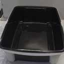 Cat Litter Box Large Open Top with High Sided Walls Tall Scatter Shield Scoop Included Easy Clean Plastic Pan Stain Resistant for Big Cats Kittens Indoor Multi-Cat Households