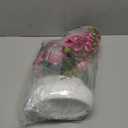 W&W Artificial Orchid Plants and Flowers with Vase, Fake Faux Orchid in Ceramic Pot,17, Fuchsia