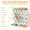Lifewit Large Baby Bottle Drying Rack with 15 Hooks, Newborn Essentials Must Haves, Countertop Holder Organizer for Baby Stuff, Rack Dryer for Pacifiers, Weighted Straws, Pump Parts