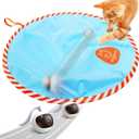 Migipaws Interactive Cat Ball Toy Set, Fun Tracker, Glowing Chase Ball with MystiChaser Pouch, Fluffy Tail, A Small Mice (White)