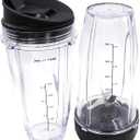 Blender Cup Parts 2X 24OZ Replacement, Compatible For Ninja, Compatible For Nutri, BN401, BN701 SS101 BN400 BN800 BN801 Blender Large-Capacity