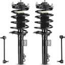 Front Struts Shocks w/Coil Spring & Sway Bar Links for 1996-2007 Ford Taurus / 1996-2005 Mercury Sable, Absorber Assembly Replace 171615 K8734 K8735 (4pc) 1997 1998 1999 2000 2001 2002 2003 2004 2006