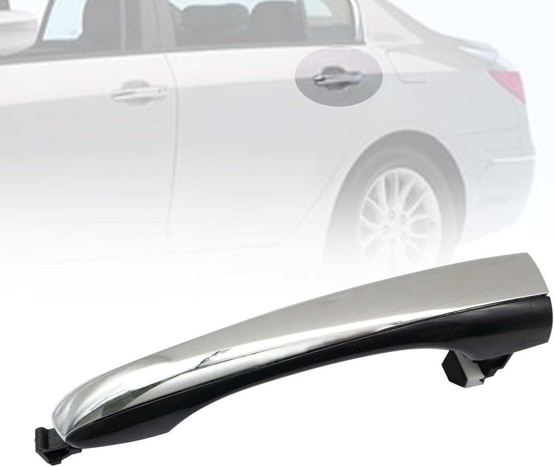 Chrome Rear Left Side Exterior Door Handle 82651-3M000, 826513M000, Fit for Hyundai Genesis Sedan 3.8L 4.6L 2009-2014