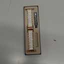 V.R.HOPE Apple Watch Band for Women 42mm 44mm 45mm 46mm 49mm Fashion Rose Gold Stainless Steel Metal Strap with Resin Inlay, Fashion Bracelet Compatible with iWatch Series Ultra3/11/10/9/8/7/6/SE (White+Rose Gold)