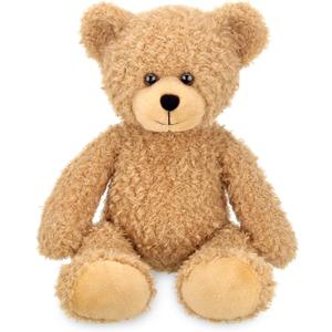 Bearington Bubsy Brown Teddy Bear Plush - 16" Light Brown Teddy Bear Toy with Ultra-Soft Plush Fur and Hand-Sewn Nose - Cuddly Stuffed Bear Gift for Kids, Babies, and Teddy Collectors