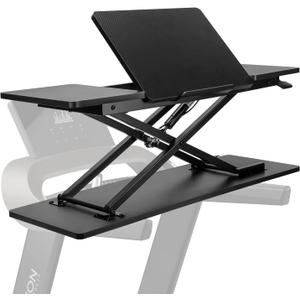 Treadmill Desk,2 in-1 Universal Monitor Stand for Desk Attachment for Treadmill Office Desk,4-Levels Angle Adjustable and Height Adjustable Workstation Holder,Black