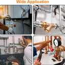 uxcell Brass Tee Swivel Pipe Fitting, G3/4" (Female x Male x Male) 3 Way T-Connector Fitting Coupler for Air Conditioner Refrigeration Plumbing, 1pcs