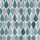 Teal and Grey Shower Curtain Boho Chic Geometric Pattern Modern Abstract Paisley Minimalist Aesthetic Decor Bathroom Curtains Set with Hooks, Size 70"WX70"H