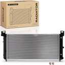 A-Premium 34" Engine Coolant Radiator Compatible with Chevy Silverado, Suburban, Tahoe & GMC Sierra, Yukon & Cadillac Escalade, Automatic Transmission, Without Engine Oil Cooler, w/ 2 Oil Cooler Holes