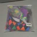 color cosplayer Mardi Gras Costume Outfit for Women Plus Size Pants Mardi Gras Tights Costume (Small)