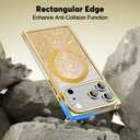 Misscase Magnetic Glitter Case for iPhone 17 Pro Max 6.9 Inch, Camera Protection, Compatible with MagSafe, Rectangle Cute Bling Sparkle Diamond Colorful Phone Cover, Drop-Tested & Shockproof-Gold