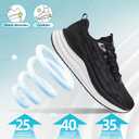 Women's Orthopedic Road Running Shoes: Comfortable Arch Supports Plantar Fasciitis Orthotic Athletic Sneakers, Casual Flat Feet High Arch Tennis Sport Walking Shoes for Foot Heel and Pain Relief (8 Wide, W1-black)