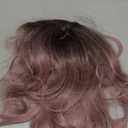 testar Ombre Dark Pink Middle Part Bob Wavy Wigs for Women Heat Resistant Medium Length Synthetic Wigs 20 Inch for Daily Use