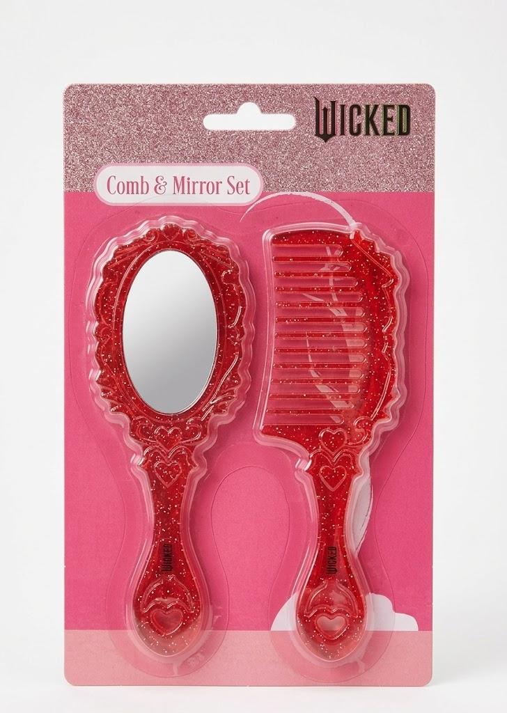 4 x Wicked comb and mirror set