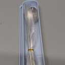 Portable Travel Flatware 3PCS Spoon Fork Chopsticks Set 18/10 Stainless Steel with Case and Bag for School Work Office lunch (Silver)