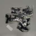 HOMOTEK 8 Pack Hinge Pin Black Door Stopper,Adjustable Deluxe Heavy Duty Door Stopper 2-1/2"x1-3/4,with Black Rubber Bumper Tips