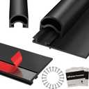Combo RV Slide Out Seal Kit Replace 018-312-EKD & 018-341 EK,1' * 15/16" * 35' D-Seal Wiper & 1/2' * 2.75" * 35 Travel Trailer Weather Stripping Clip Base,Black Rubbers for Camper Slideout System