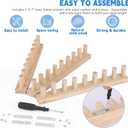 CebraBounze Chunky Knitting Blanket Loom 47" Wooden Loom Frame for DIY Throw Blankets Chunky Knit Blanket Kit Adjustable No Needles Required Beginner-Friendly Hand Knitting Yarn Craft Accessory
